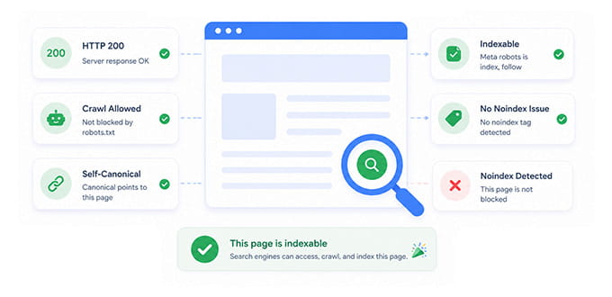Confirm That the Page Is Indexable