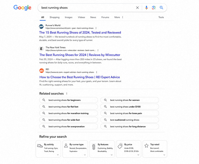Related Searches and Search Refinements
